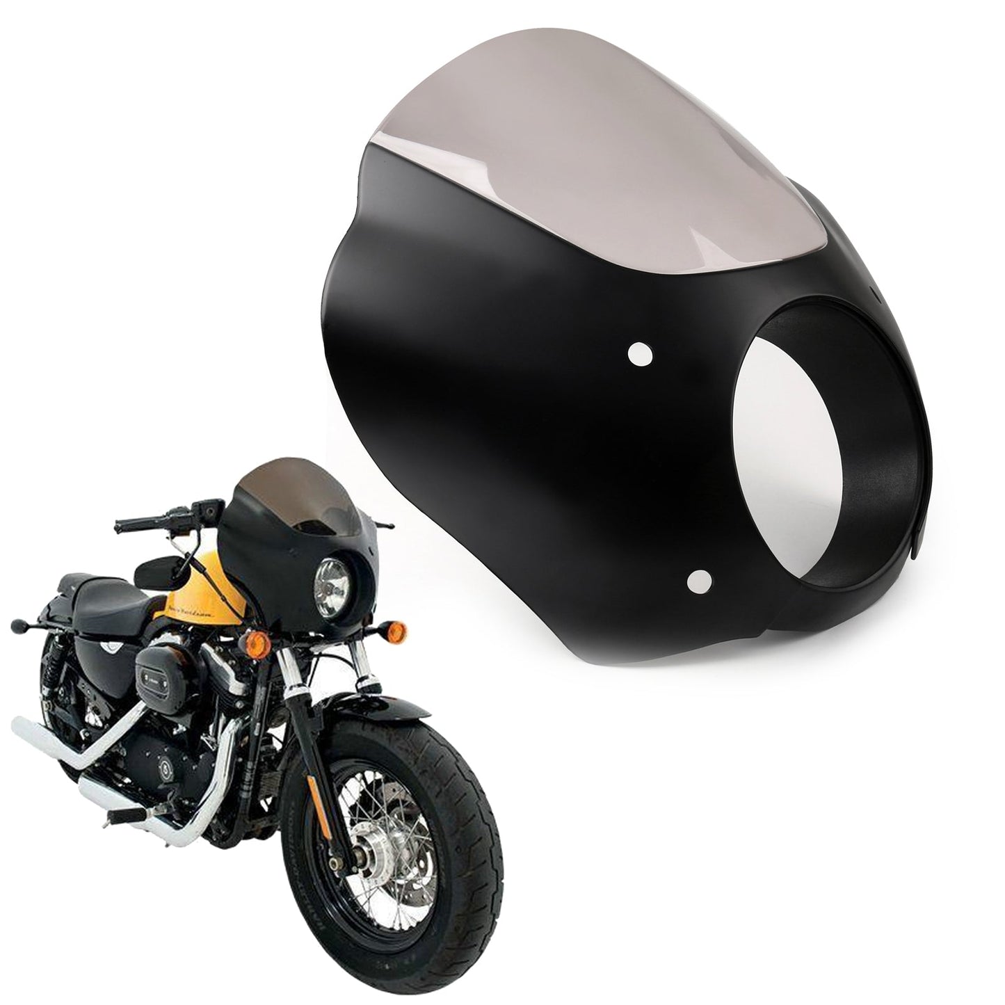 Parabrezza Cupolino Cafe Racer per Harley Sportster XL 883 1200, 3 colori Generico