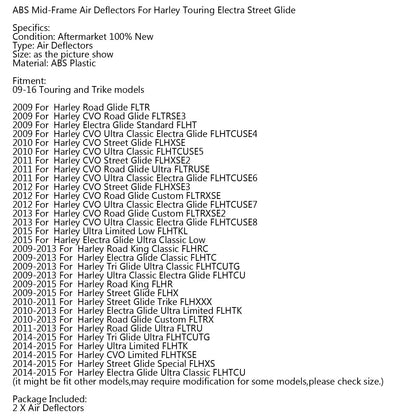 Scudo per accenti di rifinitura del deflettore del calore dell&#39;aria del telaio centrale per Harley Touring Street Glide, 2 colori generici