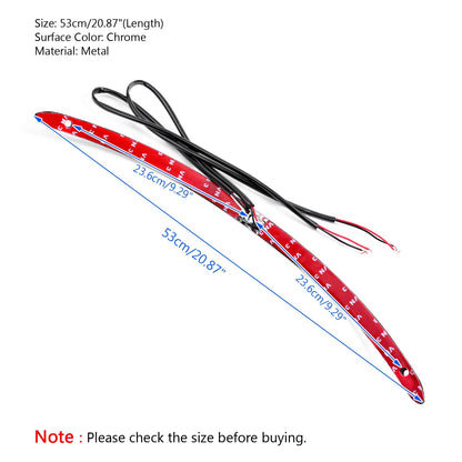 Finiture per parabrezza con indicatori di direzione cromati a LED per Harley Touring FLHX FLHT 14-18 Generico