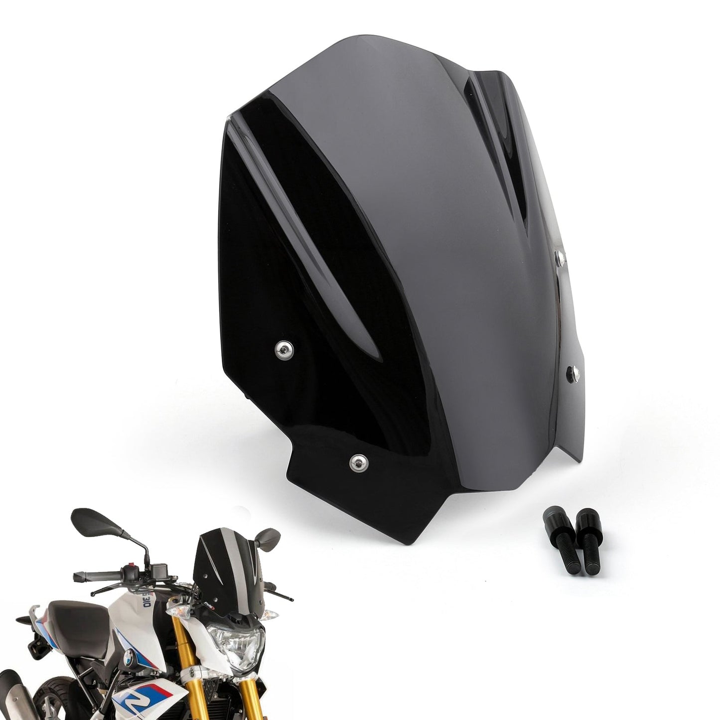 Parabrezza parabrezza in plastica ABS per moto per BMW G310R 2017-2018 generico