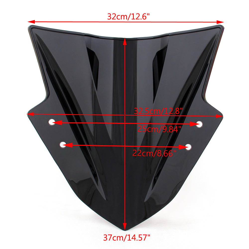 Parabrezza Cupolino Doppia Bolla Per Kawasaki Ninja 300 EX300 2013-2017 Generico