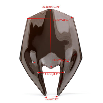 Cupolino Parabrezza Double Bubble Per Kawasaki Z800 (2013-2014) 5 Colori Generico