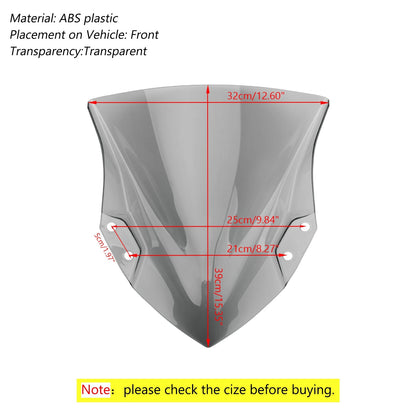 Parabrezza per parabrezza moto in plastica ABS per Kawasaki 2018-2020 Ninja 400 generico