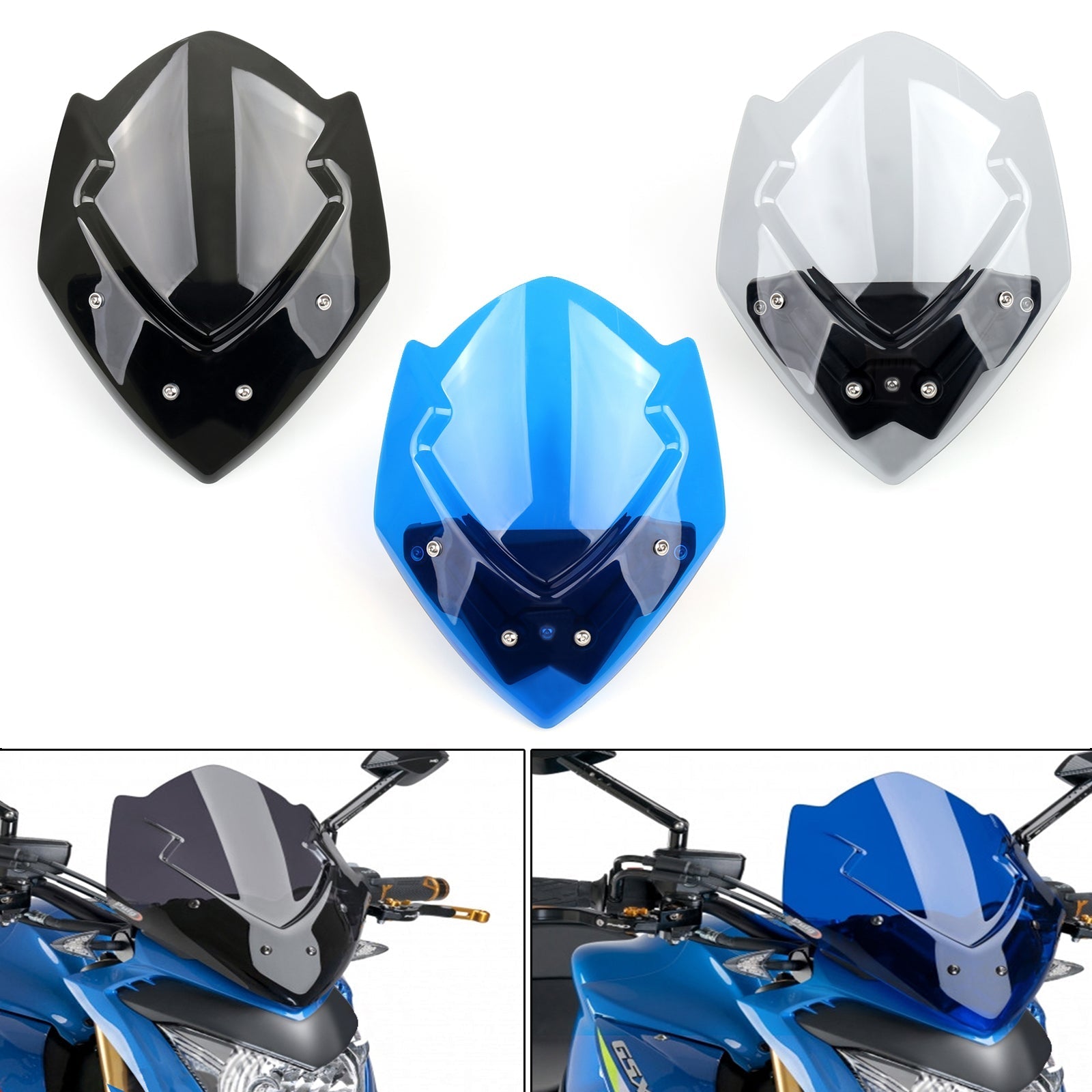 Windscreen Windshield For SUZUKI GSX-S1000 (2015-2017) 3 Color