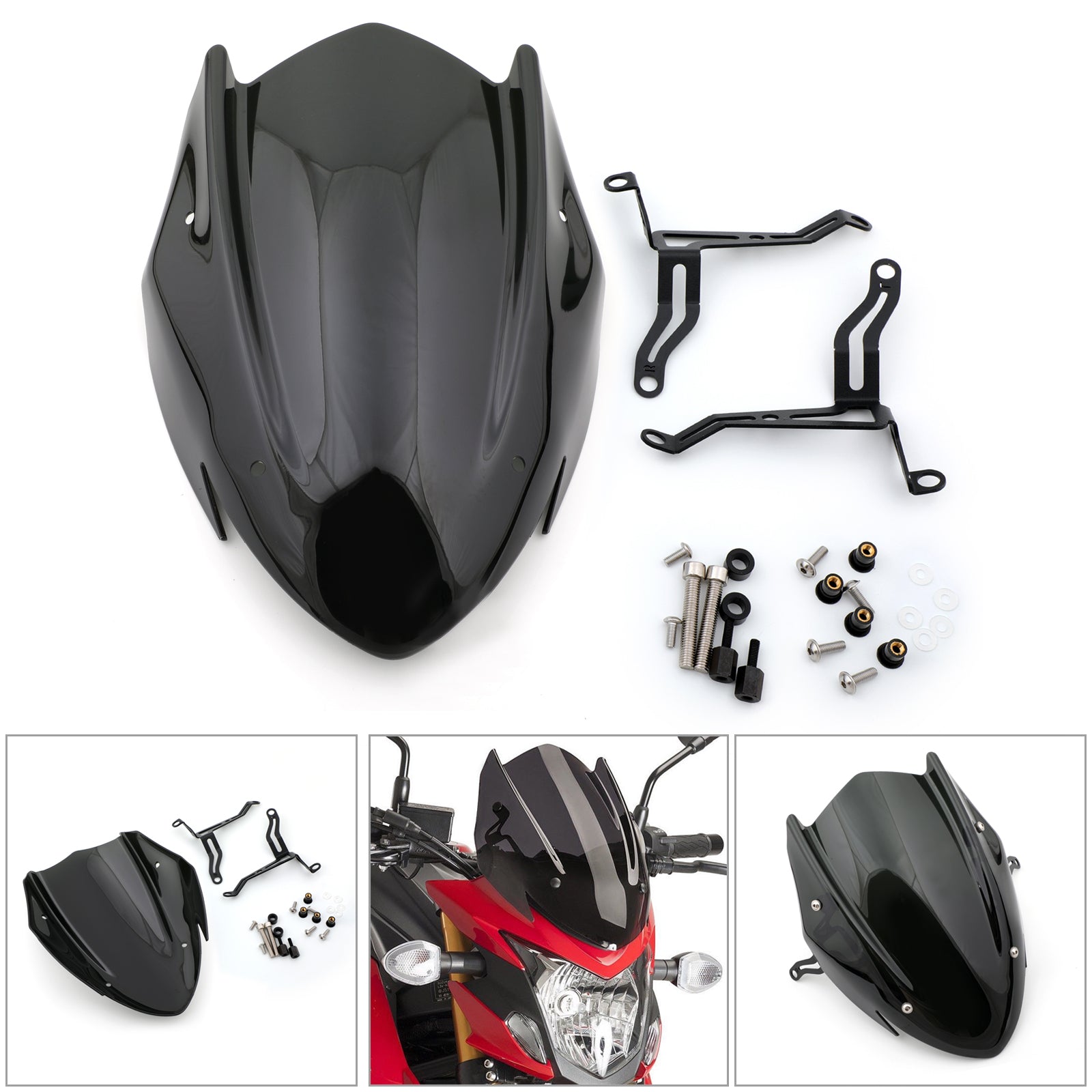 ABS Windscreen Windshield Screen with Bracket For Suzuki GSX-S 750 2017