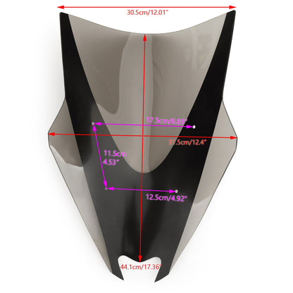 Parabrezza Parabrezza per Yamaha 2016-2018 NMAX155 Fumo Generico