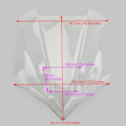 Parabrezza WindScreen per Yamaha MT-09 Tracer GT 18-20 Tracer 9 / GT 21-23