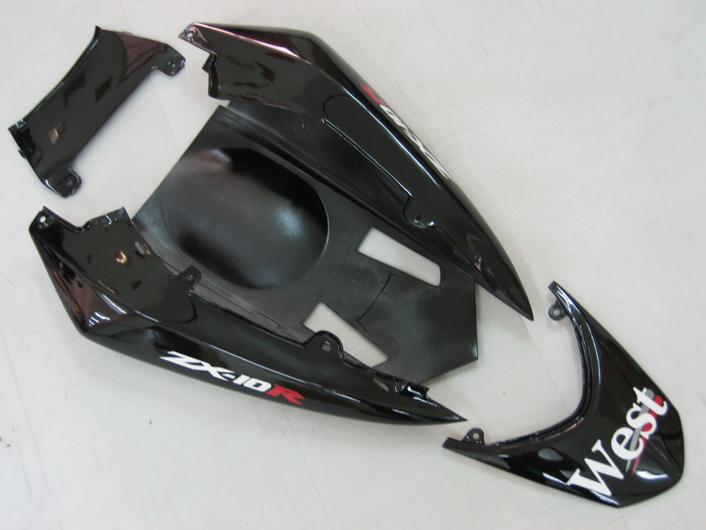 Carene 2004-2005 Kawasaki ZX 10R Nero Bianco West Ninja Racing Generico