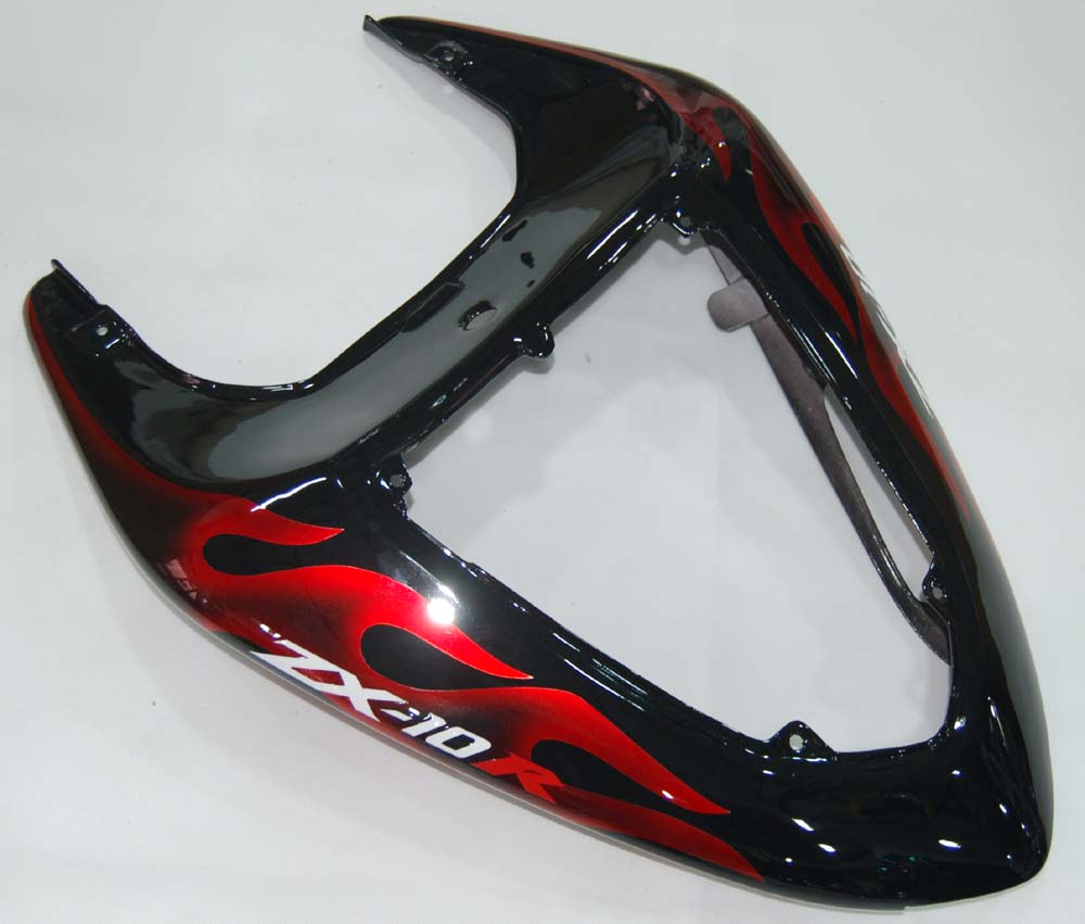 Carene 2006-2007 Kawasaki ZX 10R Black &amp; Red Flame Ninja Racing Generico
