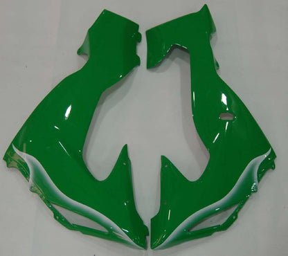 Carene 2006-2007 Kawasaki ZX 10R Green &amp; White Flame Ninja Racing Generico