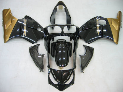 Amotopart 2000-2001 Kawasaki ZX12R Cladding Black & Gold Kit