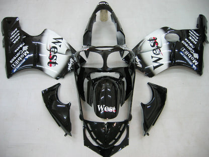 Carene 2000-2001 Kawasaki ZX12R Nero Bianco West Racing Generico