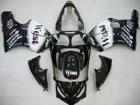 Carene 2000-2001 Kawasaki ZX12R Nero Bianco West Generico