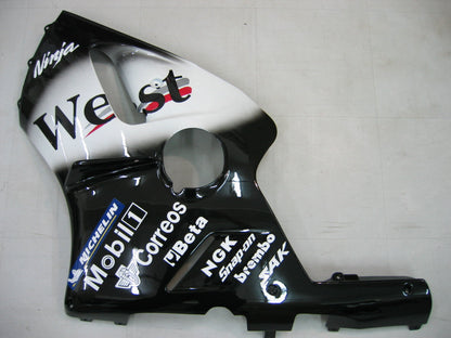 Carene 2000-2001 Kawasaki ZX12R Nero Bianco West Racing Generico