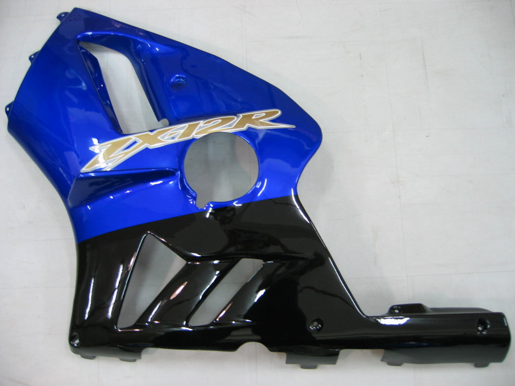 Amotopart 2002-2005 Kawasaki ZX12R Cladding Blue Kit