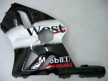 Amotopart 2002-2005 Kawasaki ZX12R Cladding G-Black & White Kit