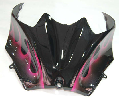 Carene 2006-2011 Kawasaki ZX14R Black &amp; Purple Flame Ninja Generico