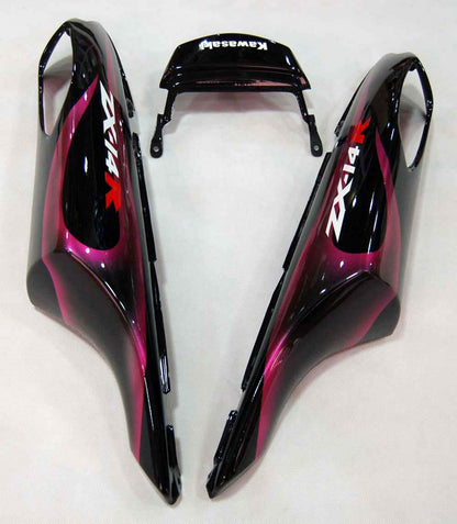 Carene 2006-2011 Kawasaki ZX14R Black &amp; Purple Flame Ninja Racing Generico
