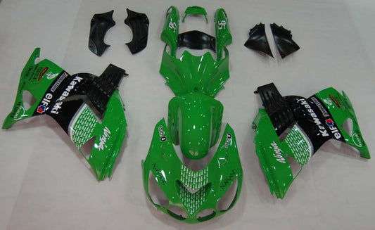 Carene 2006-2011 Kawasaki ZX14R Verde Nero No.56 Nakano Generico