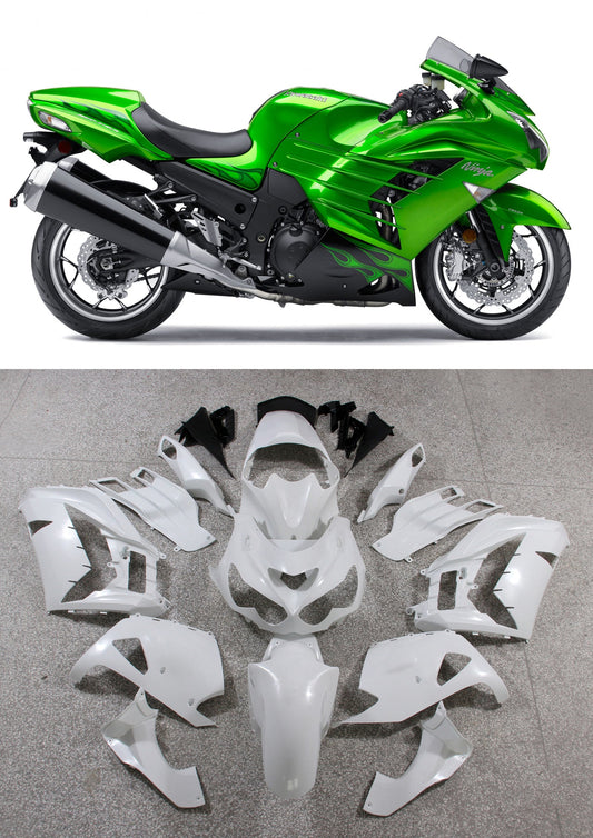 Carene Plastiche 2012-2021 Kawasaki ZX14R Ninja Green Flame Racing Generico