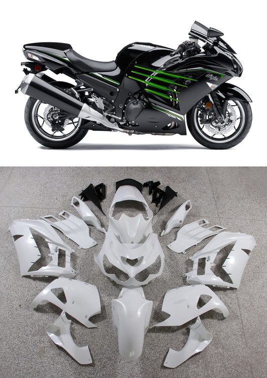 Carene Plastiche 2012-2021 Kawasaki ZX14R Ninja Nero Verde Racing Generico