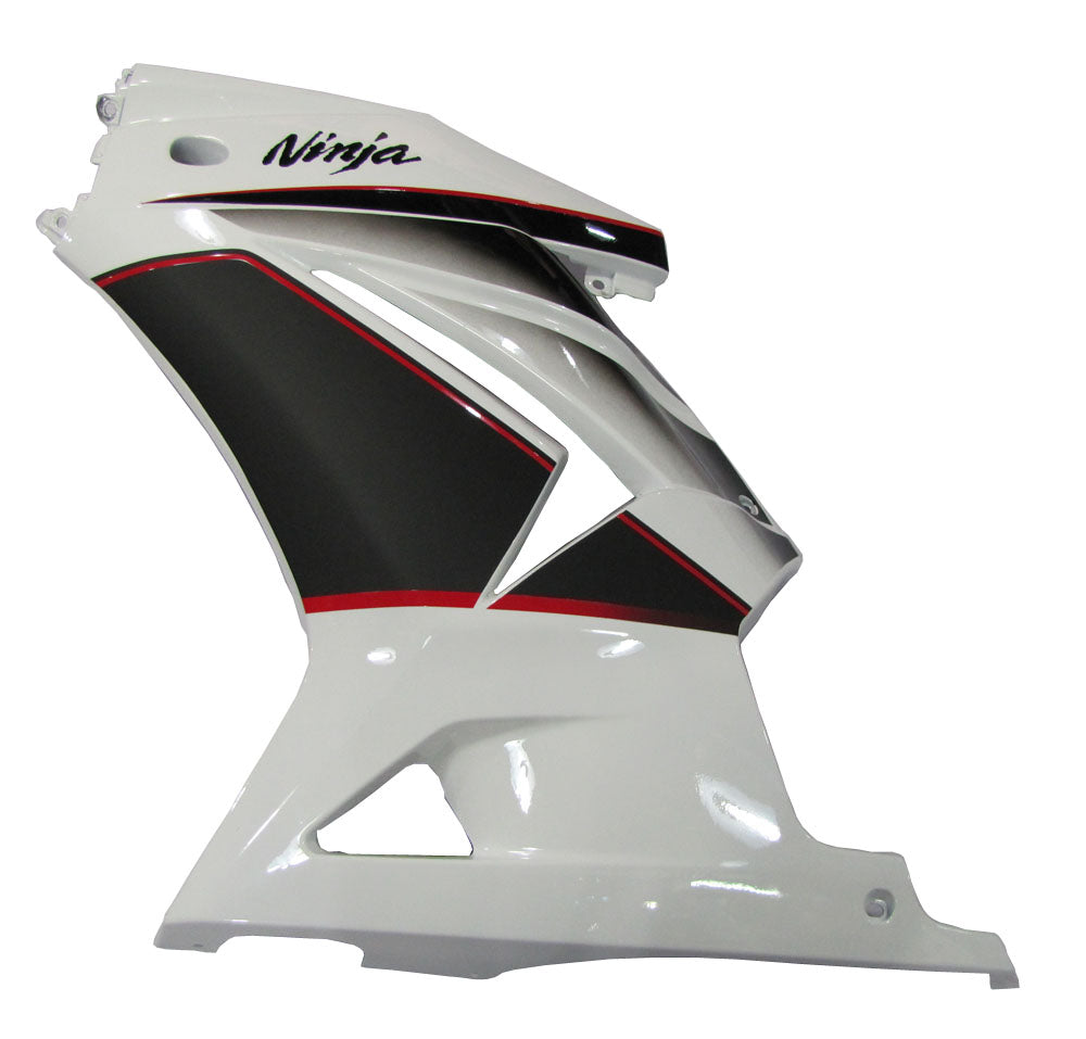 Amotopart 2008-2010 Kawasaki ZX250 Cladding White & Black Kit