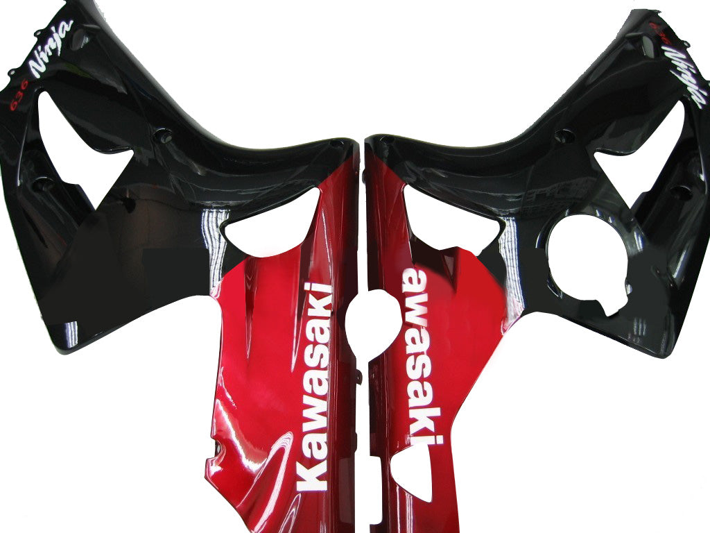 Carene 2003-2004 Kawasaki ZX6R 636 Nero Rosso ZX6R Racing Generico