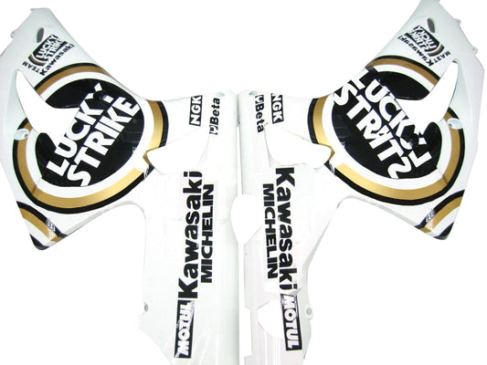 Carene 2003-2004 Kawasaki ZX6R 636 Bianco Nero Lucky Strike Racing Generico