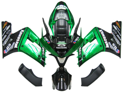 Carene 2003-2004 Kawasaki ZX6R 636 Verde Nero elfo Generico