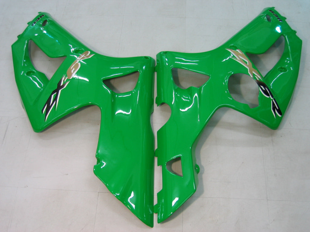 Amotopart 2003-2004 Kawasaki ZX6R Cladding Green Kit