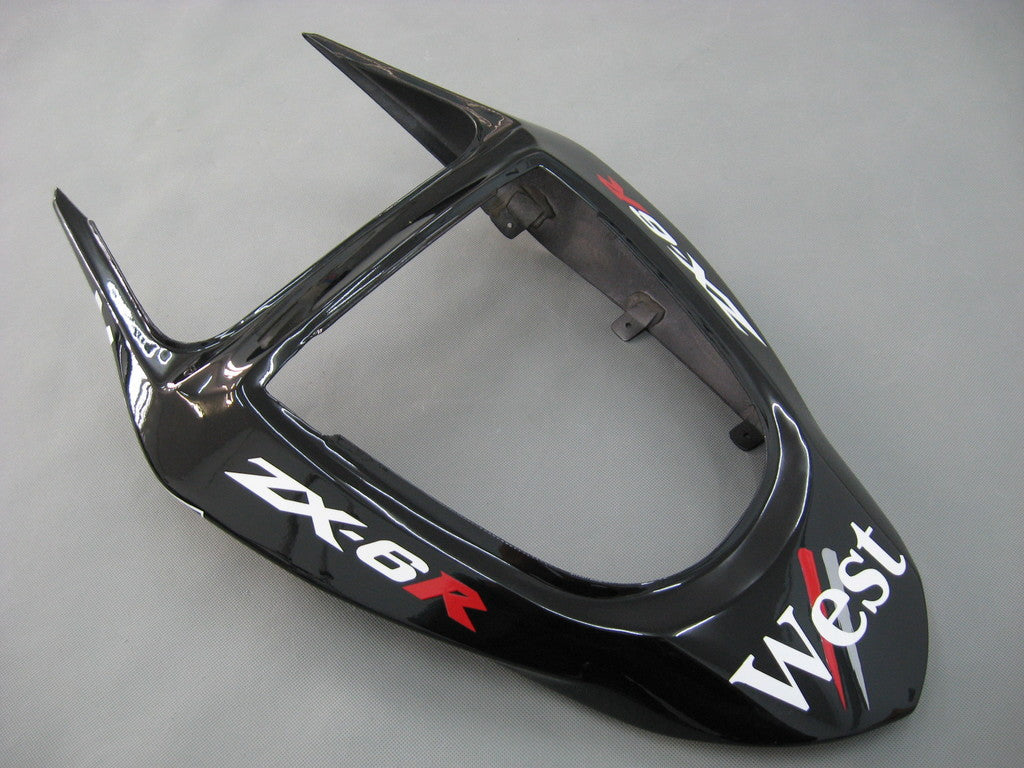 Carene 2003-2004 Kawasaki ZX6R 636 Black West Ninja Racing Generico