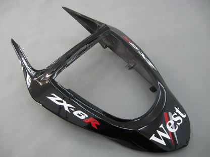 Carene 2003-2004 Kawasaki ZX6R 636 Black West Ninja Racing Generico