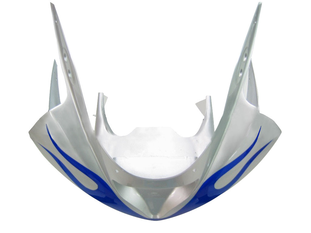 Carene 2003-2004 Kawasaki ZX6R 636 Silver &amp; Blue Flame Ninja Generico