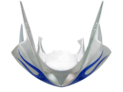 Carene 2003-2004 Kawasaki ZX6R 636 Silver &amp; Blue Flame Ninja Generico