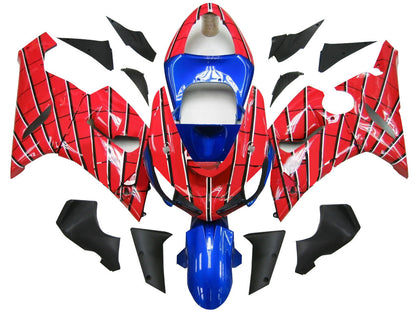 Carene 2005-2006 Kawasaki ZX6R 636 Red &amp; Blue Spider Man Racing Generico