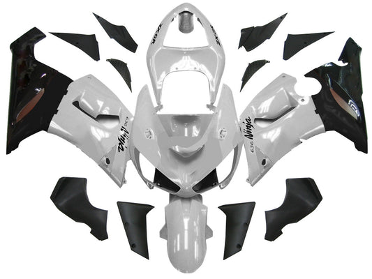 Carene 2005-2006 Kawasaki ZX6R 636 Argento Nero Ninja Racing Generico