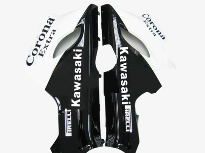 Carene 2005-2006 Kawasaki ZX6R 636 Bianco Nero Corona Racing Generico