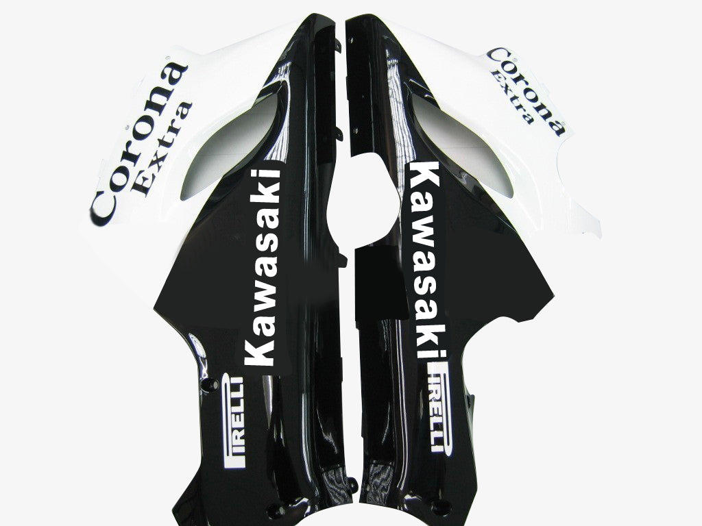 Carene 2005-2006 Kawasaki ZX6R 636 Bianco Nero Corona Generico