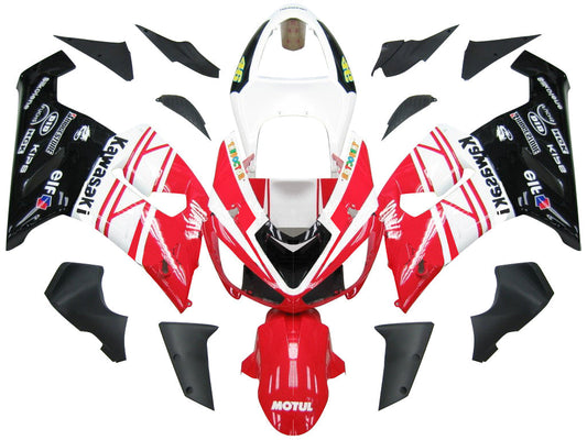 Carene 2005-2006 Kawasaki ZX6R 636 Rosso Bianco Nero Ninja Generico