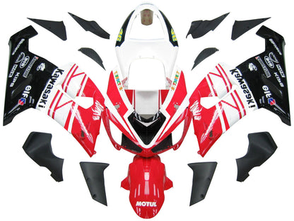 Carene 2005-2006 Kawasaki ZX6R 636 Rosso Bianco Nero Ninja Racing Generico