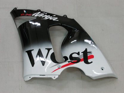 Carene 2005-2006 Kawasaki ZX6R 636 Nero Bianco West ZX6R Racing Generico