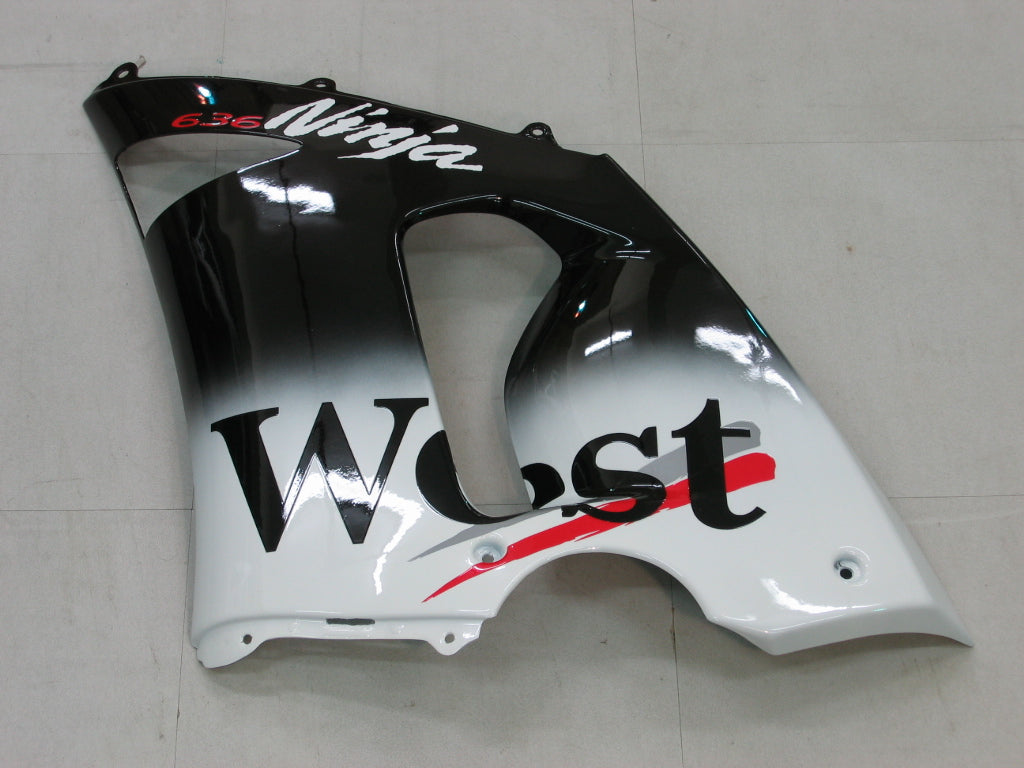 Carene 2005-2006 Kawasaki ZX6R 636 Nero Bianco West ZX6R Generico