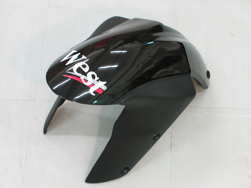 Carene 2005-2006 Kawasaki ZX6R 636 Nero Bianco West ZX6R Racing Generico