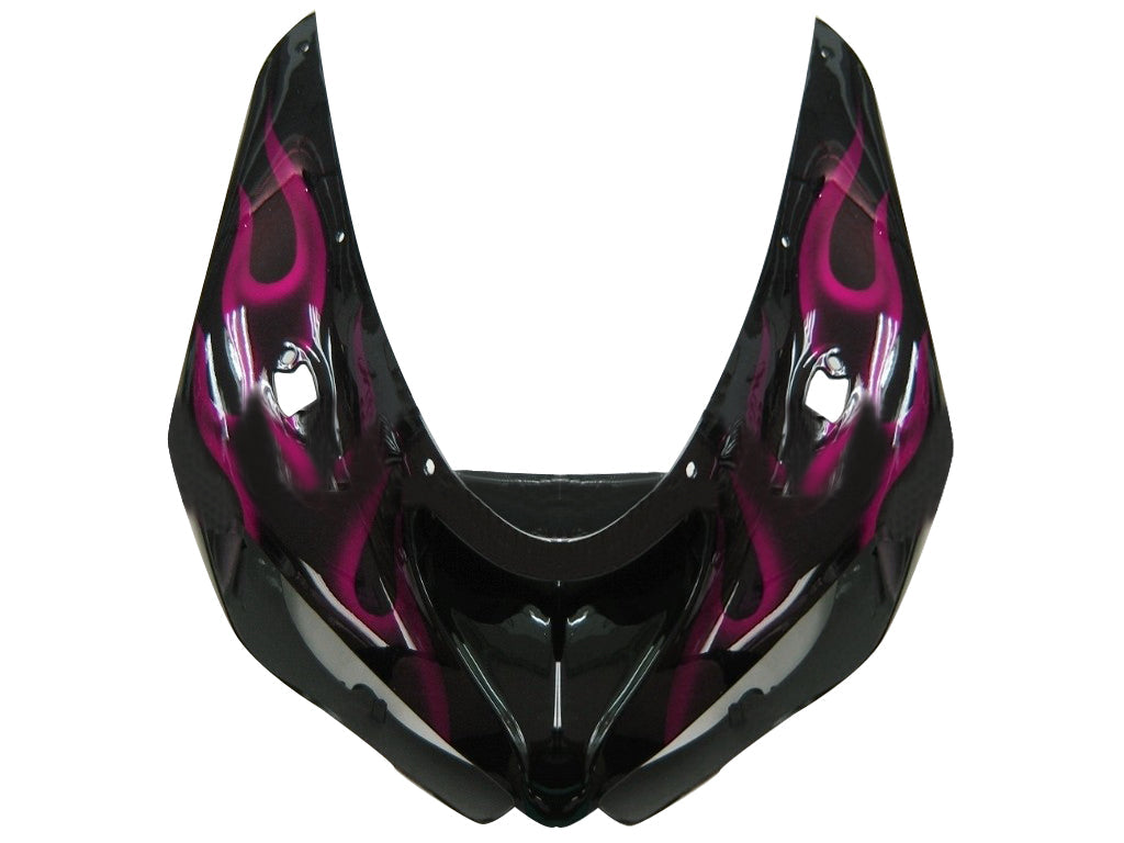 Carenature 2005-2006 Kawasaki ZX6R 636 Black &amp; Purple Flame Ninja Generico