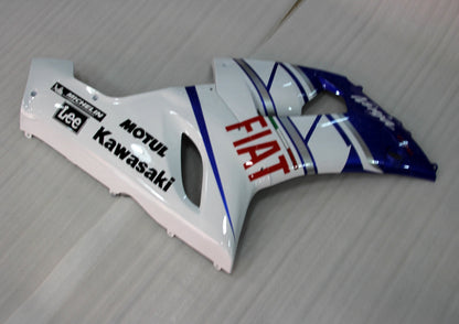 Carene 2005-2006 Kawasaki ZX6R ZX636 Blu Bianco FIAT Racing Generico