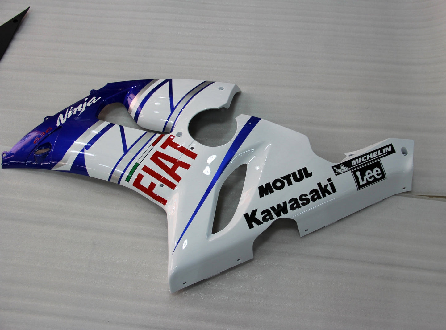 Carene 2005-2006 Kawasaki ZX6R ZX636 Blu Bianco FIAT Racing Generico