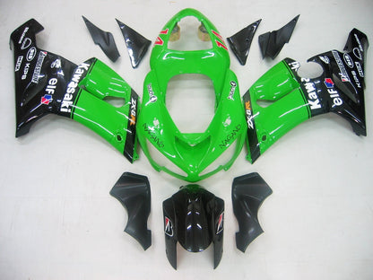 Carenature 2005-2006 Kawasaki ZX6R 636 Verde Nero No.14 ZX6R Generico