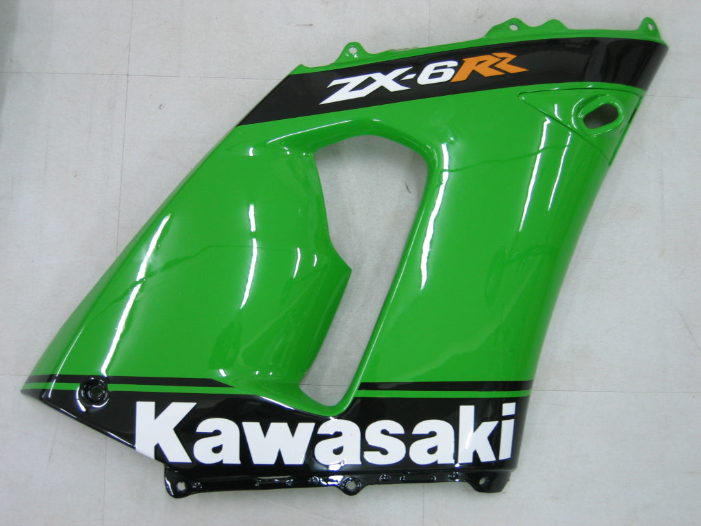 Carene 2005-2006 Kawasaki ZX6R 636 Verde Nero No.14 ZX6R Racing Generico