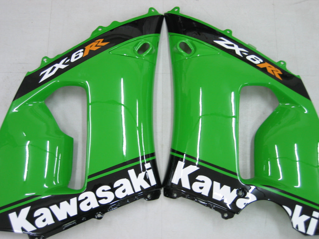 Carene 2005-2006 Kawasaki ZX6R 636 Verde Nero No.14 ZX6R Racing Generico