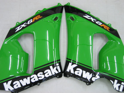 Carene 2005-2006 Kawasaki ZX6R 636 Verde Nero No.14 ZX6R Racing Generico